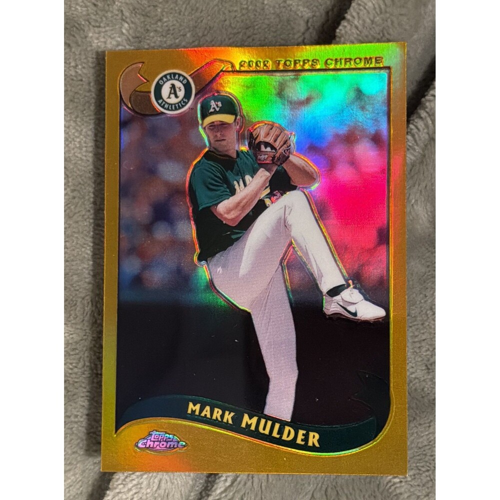 2002 Topps Chrome - Mark Mulder #90 Gold Refractor